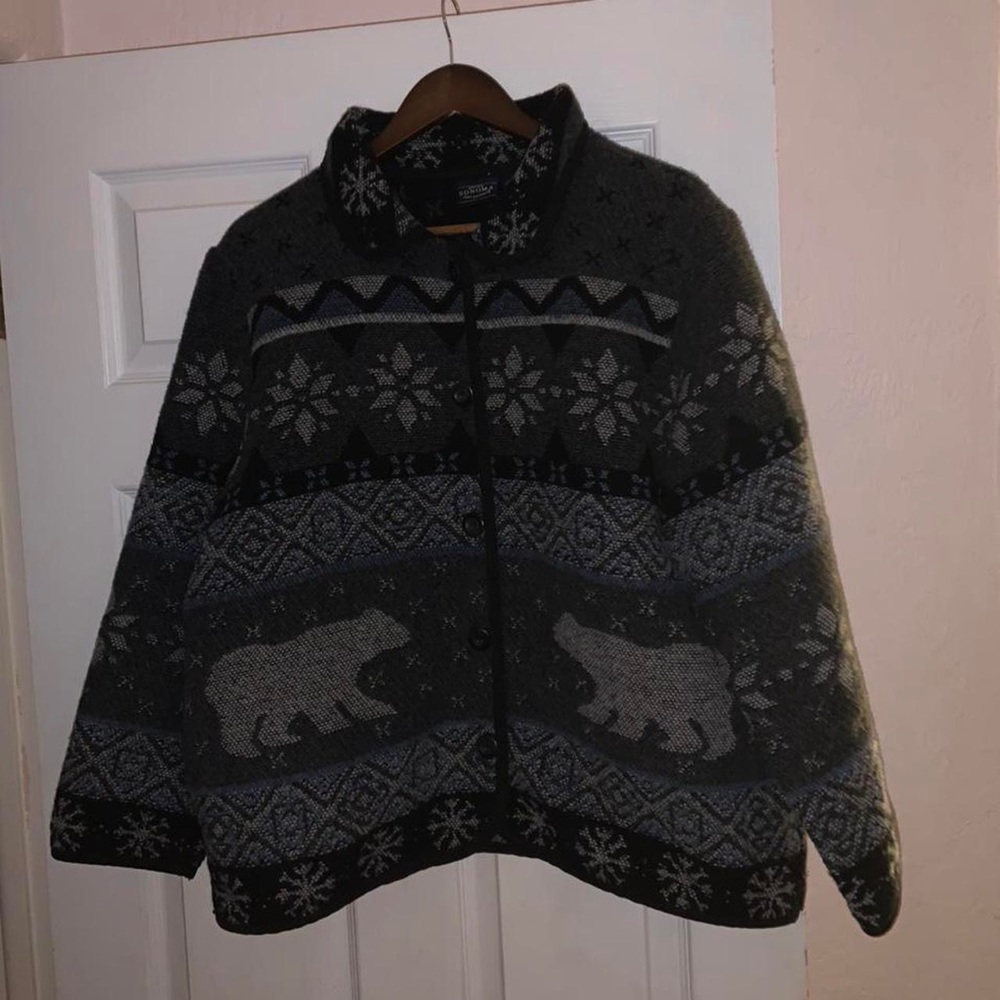 vintage winter fleece jacket